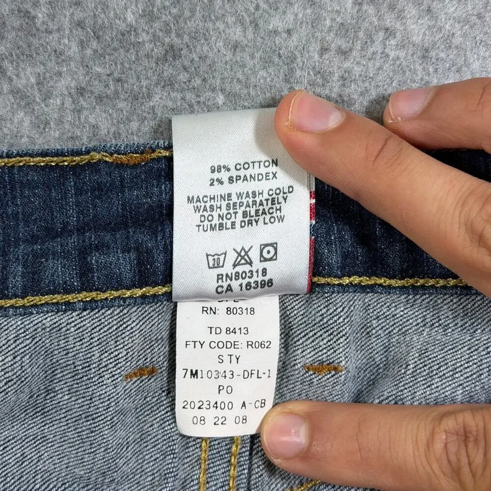 Vintage Y2K Lucky Brand Jeans Mens 38 Short Dark Wash Loose Fit Stretch Denim